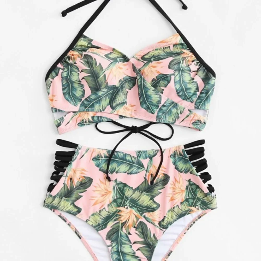 ✨HP✨Cut Out Side Lace Up Back Bikini Set✨